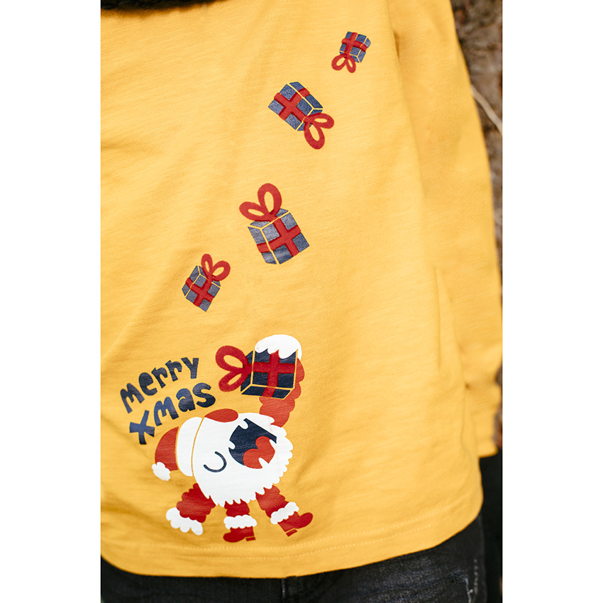 T-shirt manches longues print monstre père Noël  