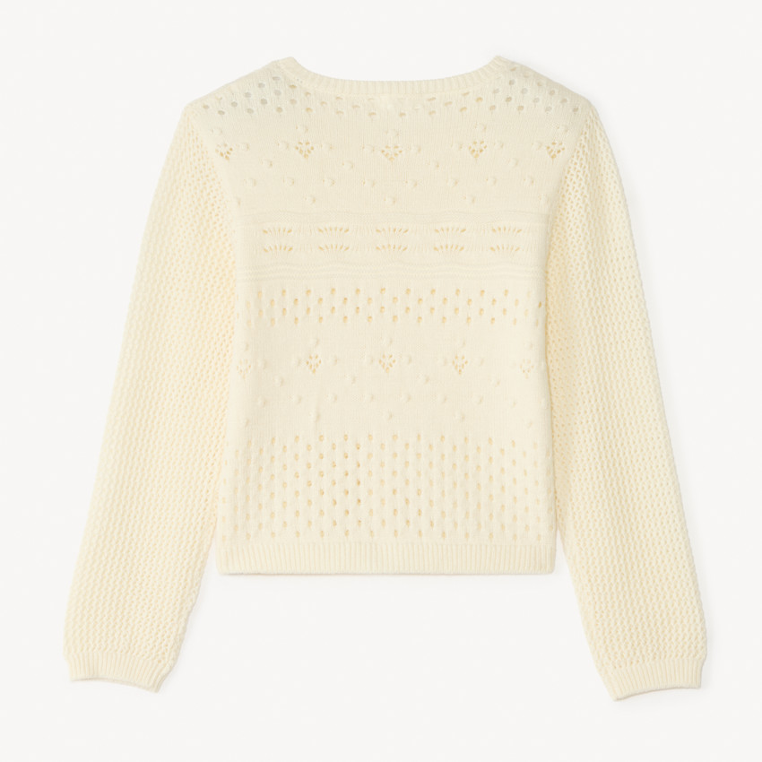 Gilet en tricot fantaisie pour fille 