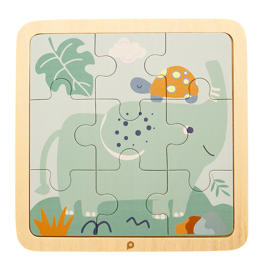 Παζλ 9 κομματιών από ξύλο Ελέφαντας 