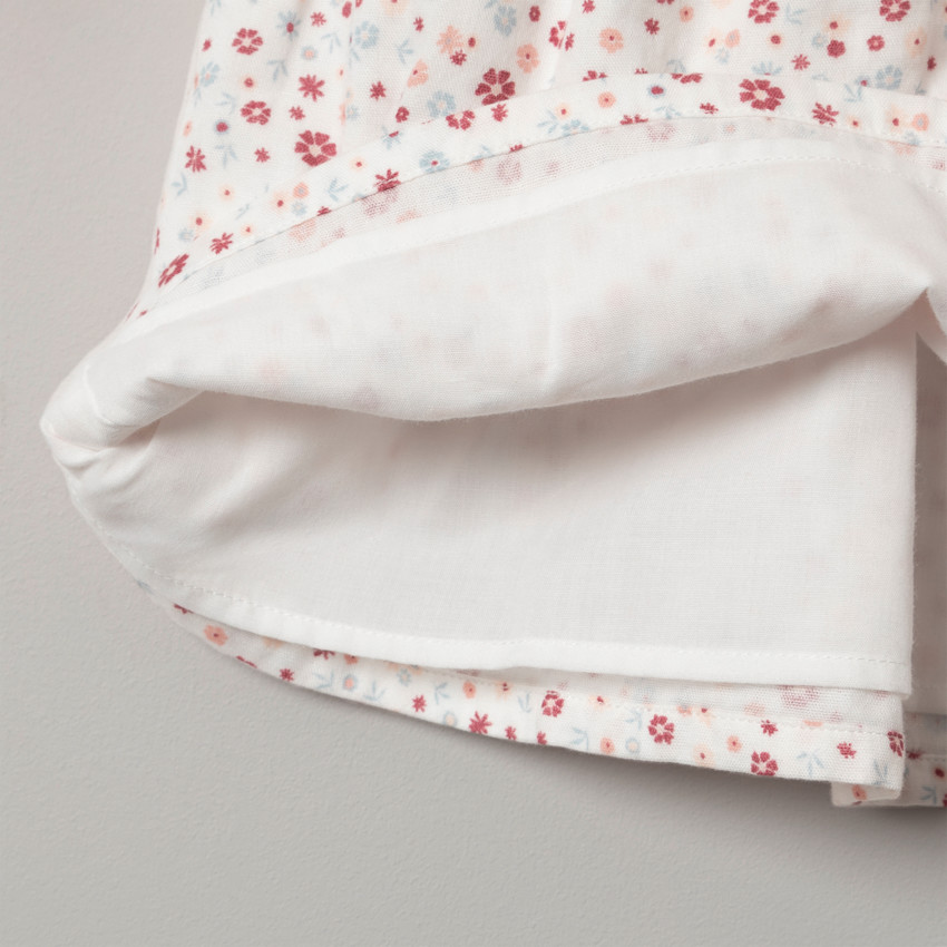 Robe manches longues à imprimé floral et col Claudine   Additional Robe manches longues à imprimé floral et col Claudine