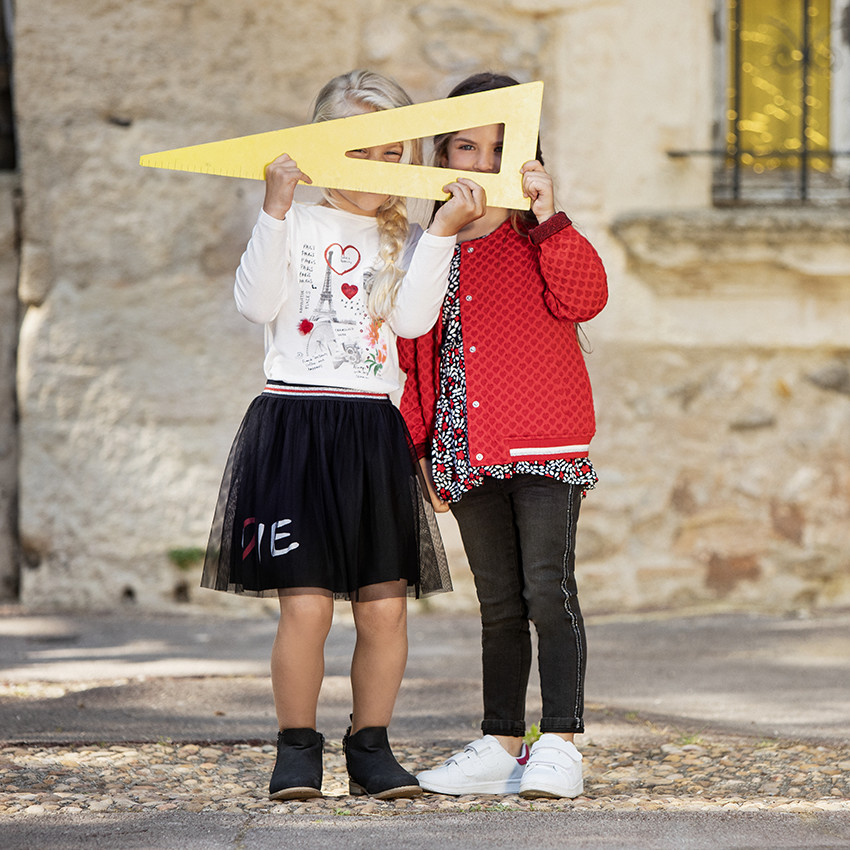 Ζακέτα molleton κόκκινη με καρδιές jacquard 