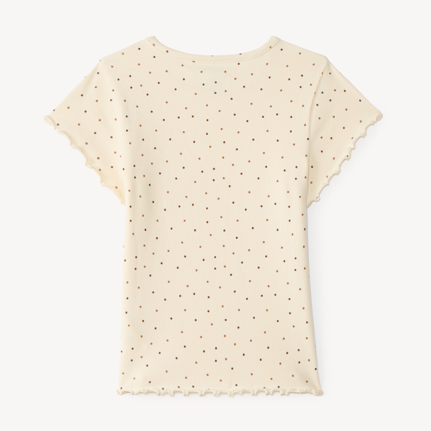 T-shirt κορίτσι κοντό μανίκι με εκτύπωση φαντασίας 
