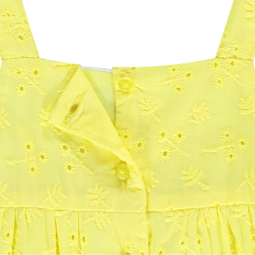 Barboteuse à bretelles en broderie anglaise pour bébé fille Main Barboteuse à bretelles en broderie anglaise pour bébé fille