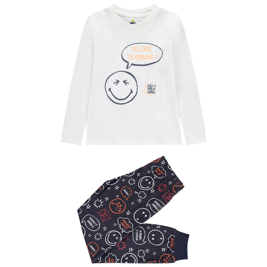 Pyjama en jersey print Smiley 