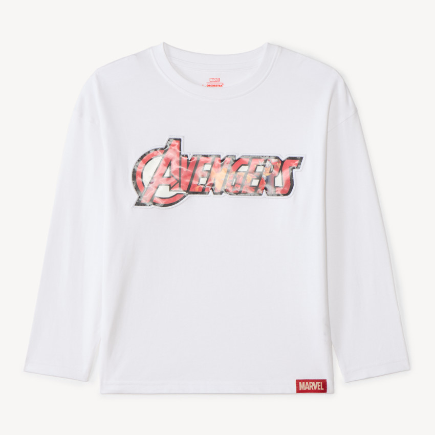 T-shirt à manches longues pour garçon avec impression lenticulaire Avengers Marvel 