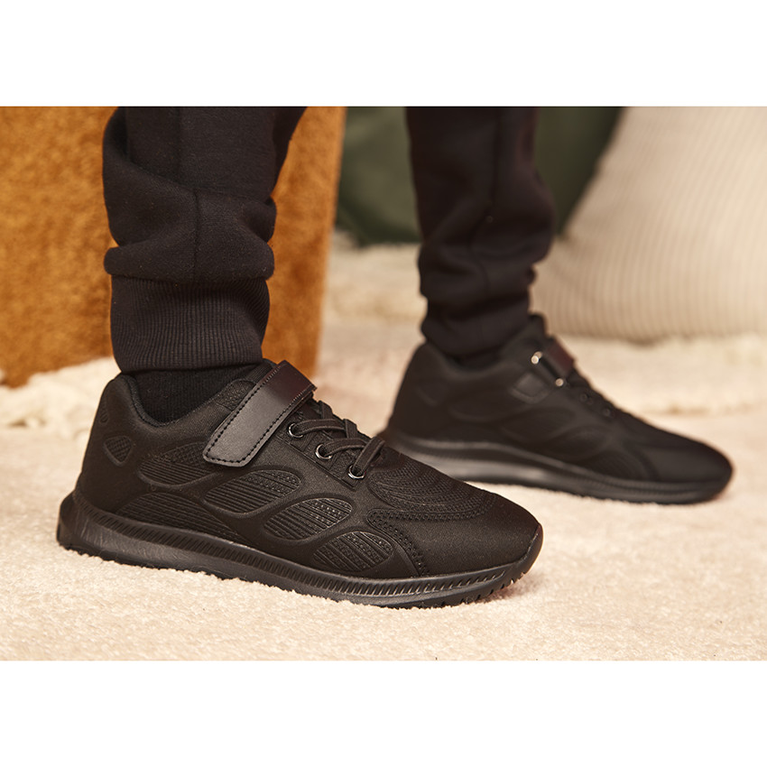 Αθλητικά παπούτσια με κορδόνια και scratch για αγόρι 