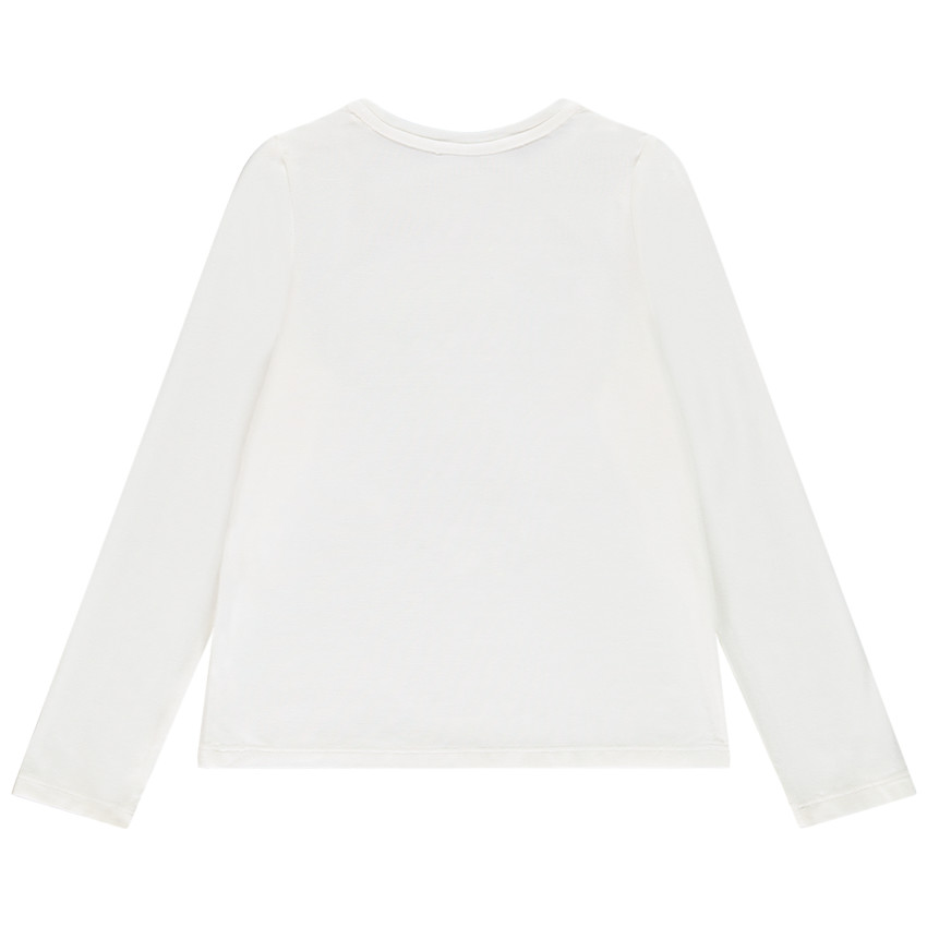 T-shirt μακρυμάνικο με καρδιά sherpa για κορίτσι 