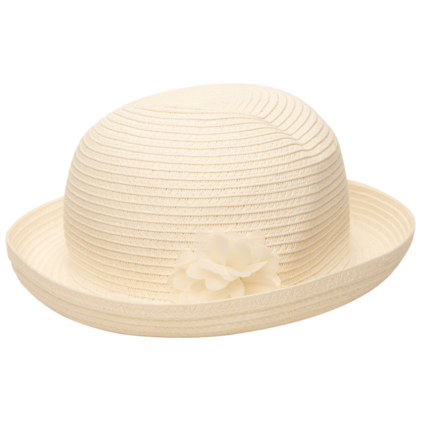 "Καπέλο από ψάθα με λουλούδι για μωρό κορίτσι" 