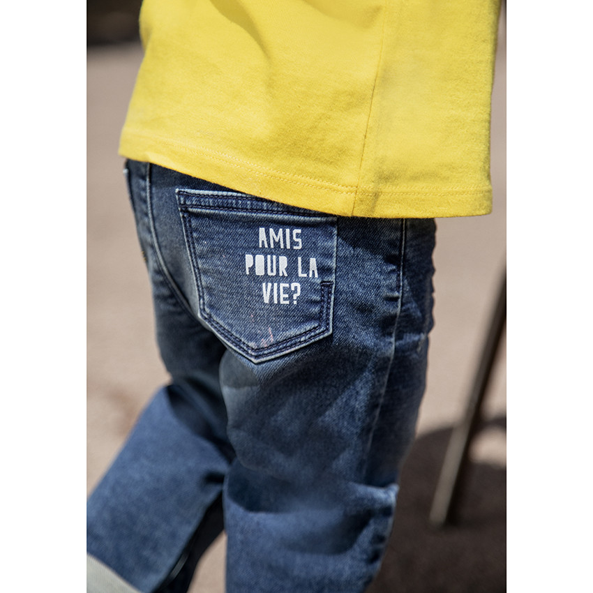 Jean denim effet used με τσέπη σχέδιο για bebe αγόρι 