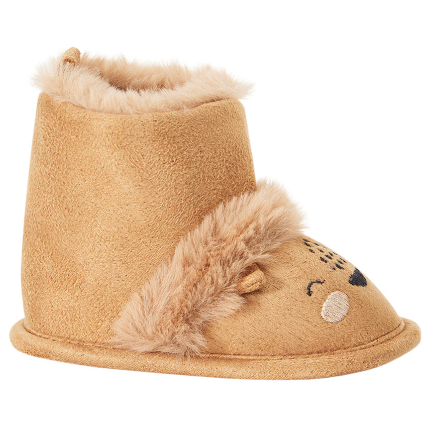 Βρεφικά παπουτσάκια μπότες με επένδυση λιοντάρι για αγόρι 