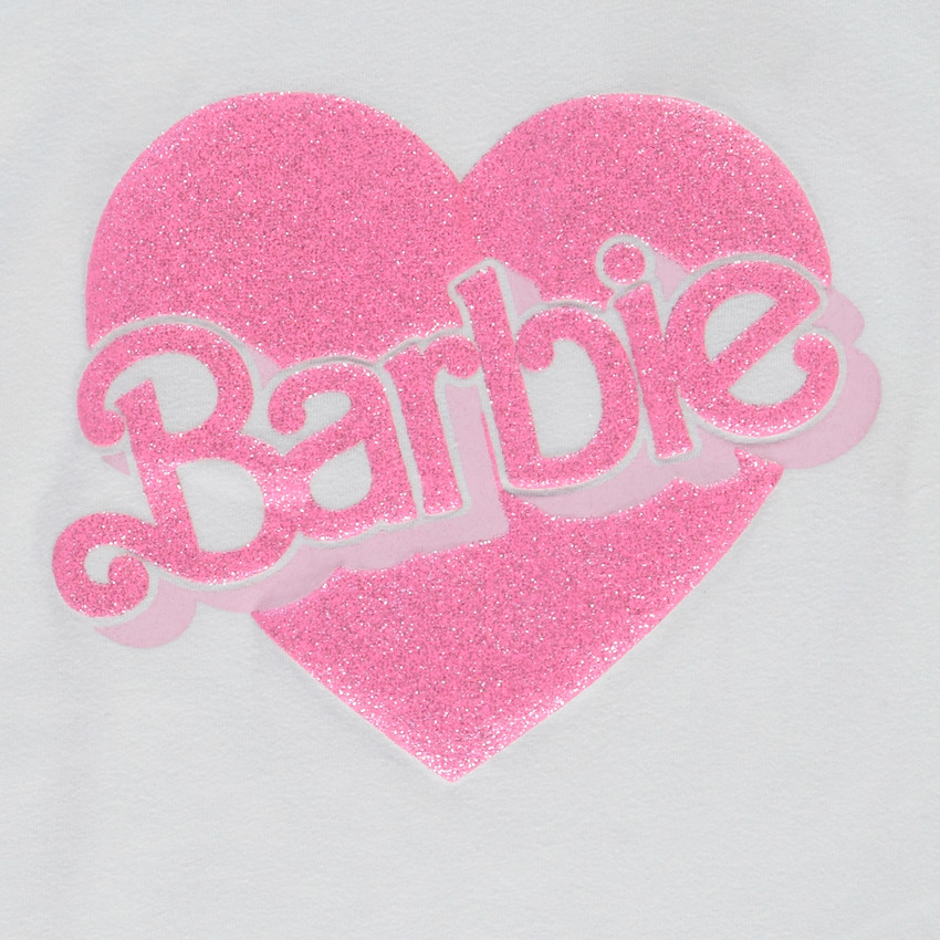 Κοντομάνικο μπλουζάκι με print pailleté Barbie για κορίτσι 