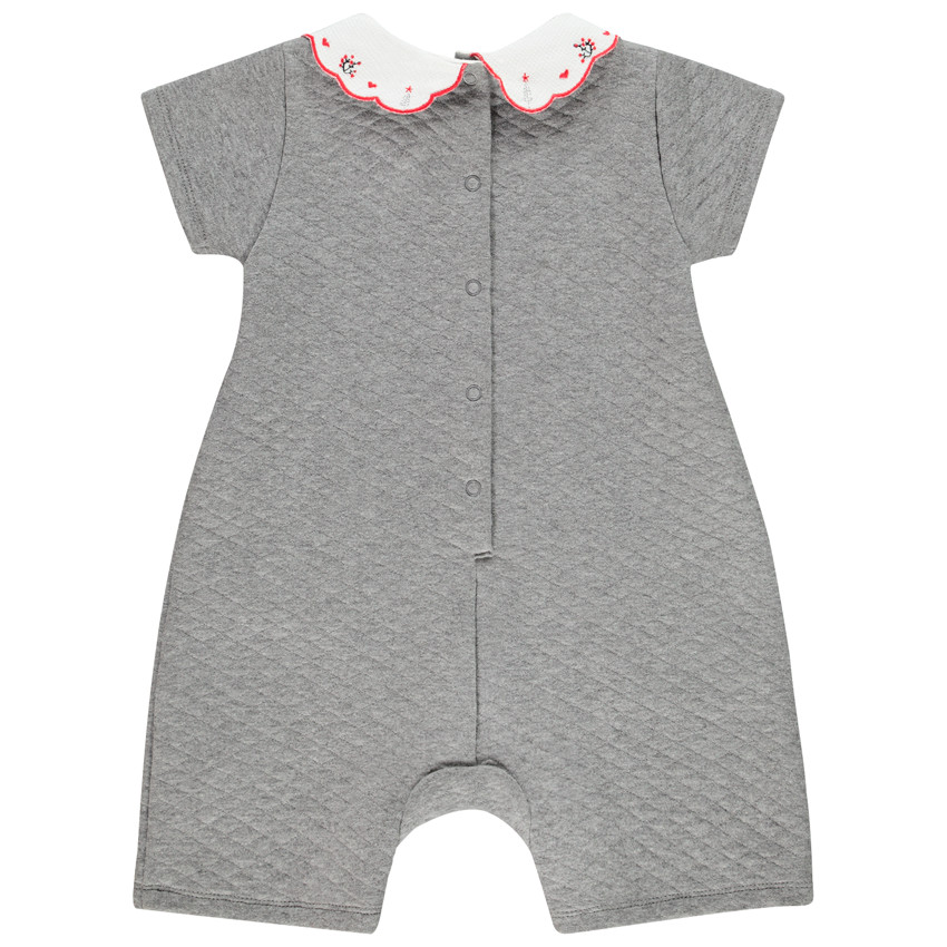 Combi κοντό με γιακά Claudine και  φιόγκο για bebe κορίτσι  Additional Combi κοντό με γιακά Claudine και  φιόγκο για bebe κορίτσι