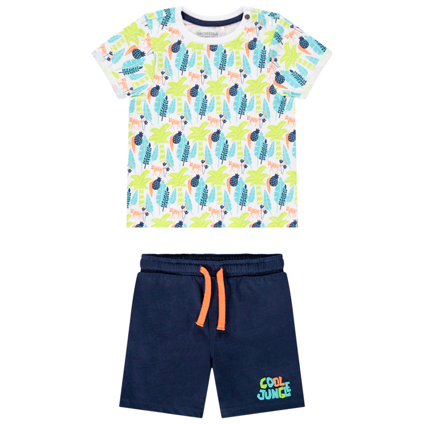 Ensemble de plage t-shirt et bermuda imprimé Savane pour bébé garçon Main Ensemble de plage t-shirt et bermuda imprimé Savane pour bébé garçon