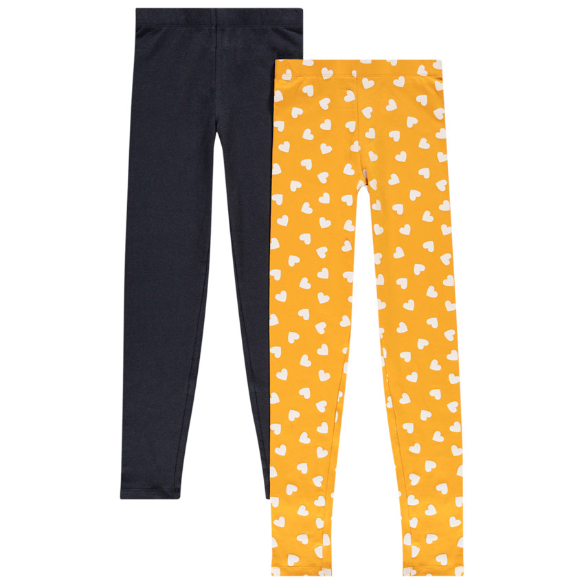 Lot de 2 leggings assortis pour enfant fille 