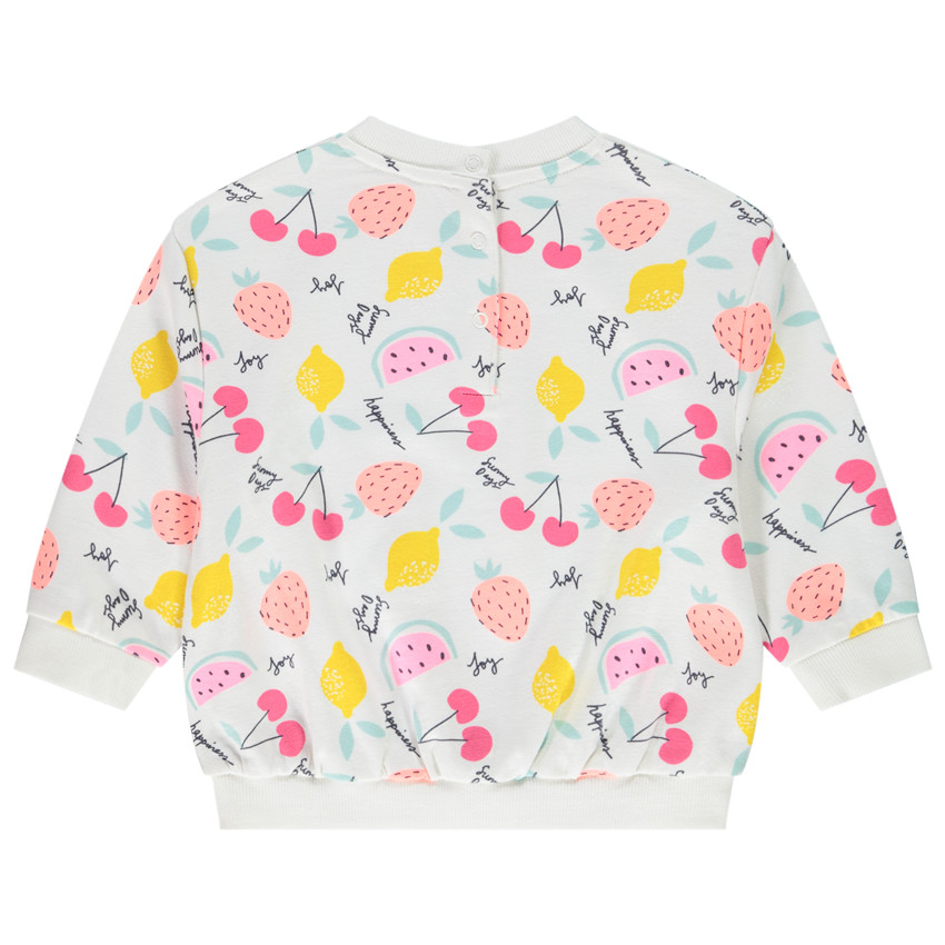 Φούτερ oversize από molleton φαντεζί για bebe κορίτσι 