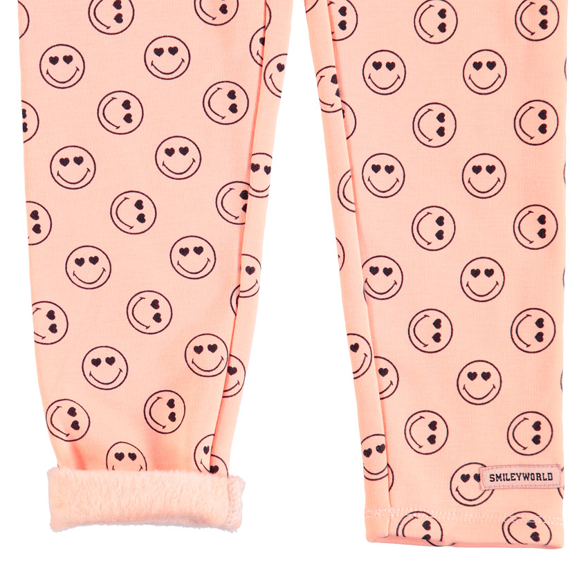 Κολάν με επένδυση sherpa και μοτίβο Smiley σε όλη την επιφάνεια 