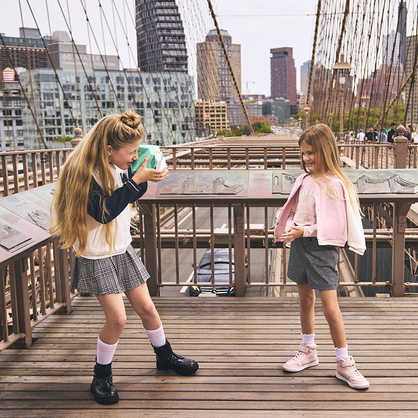 T-shirt μακρυμάνικο με εκτύπωση roller και γκλίτερ για κορίτσι 