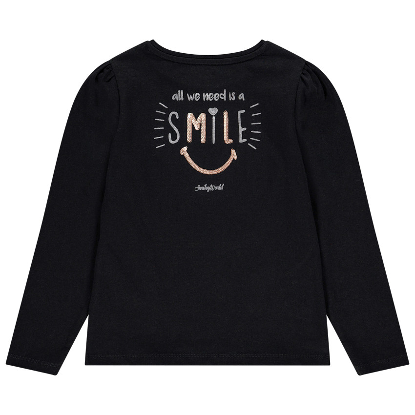 T-shirt μακρυμάνικο σχέδιο SmileyWorld για κορίτσι 