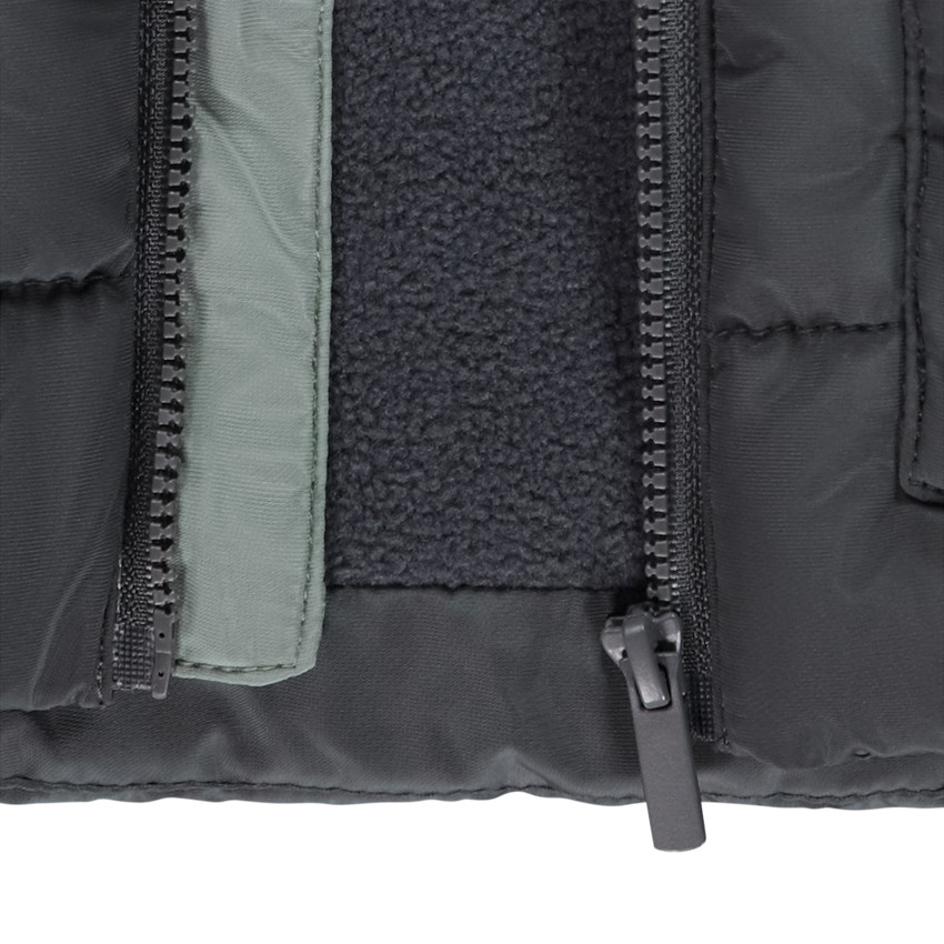 Μπουφάν με εφέ color block και αποσπώμενη κουκούλα για μωρό αγόρι 