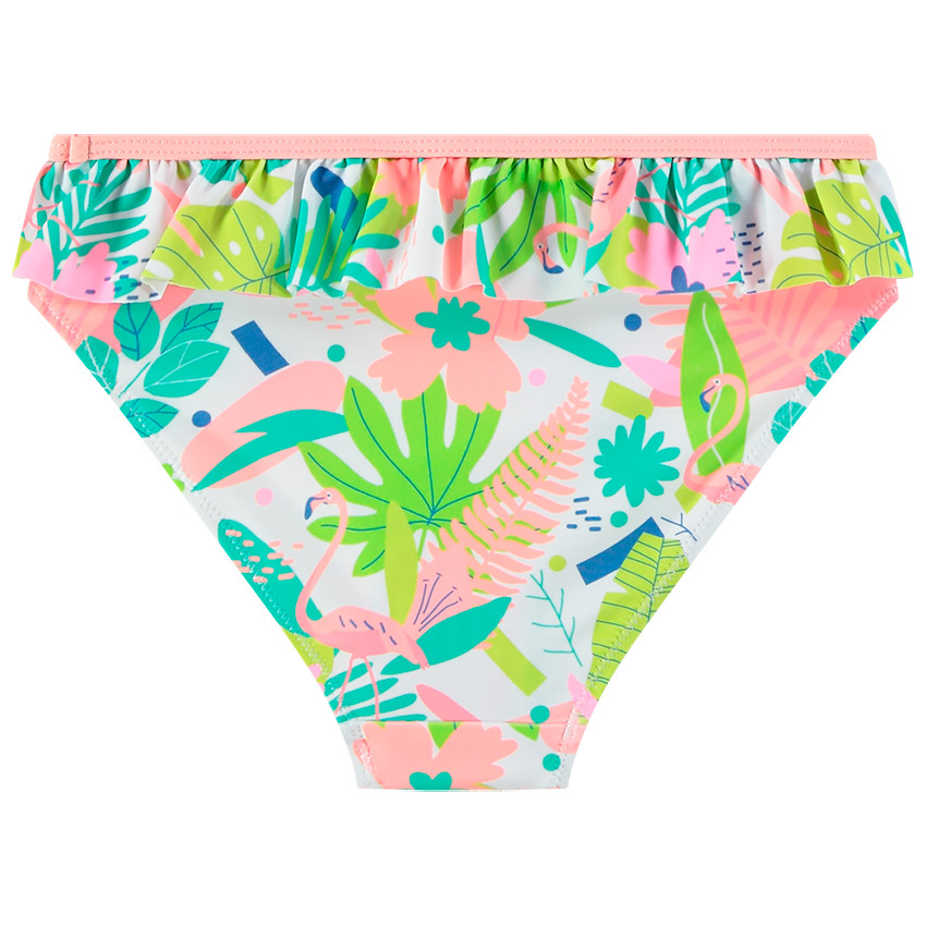 Maillot de bain 2 pièces en jersey imprimé tropical pour fille 