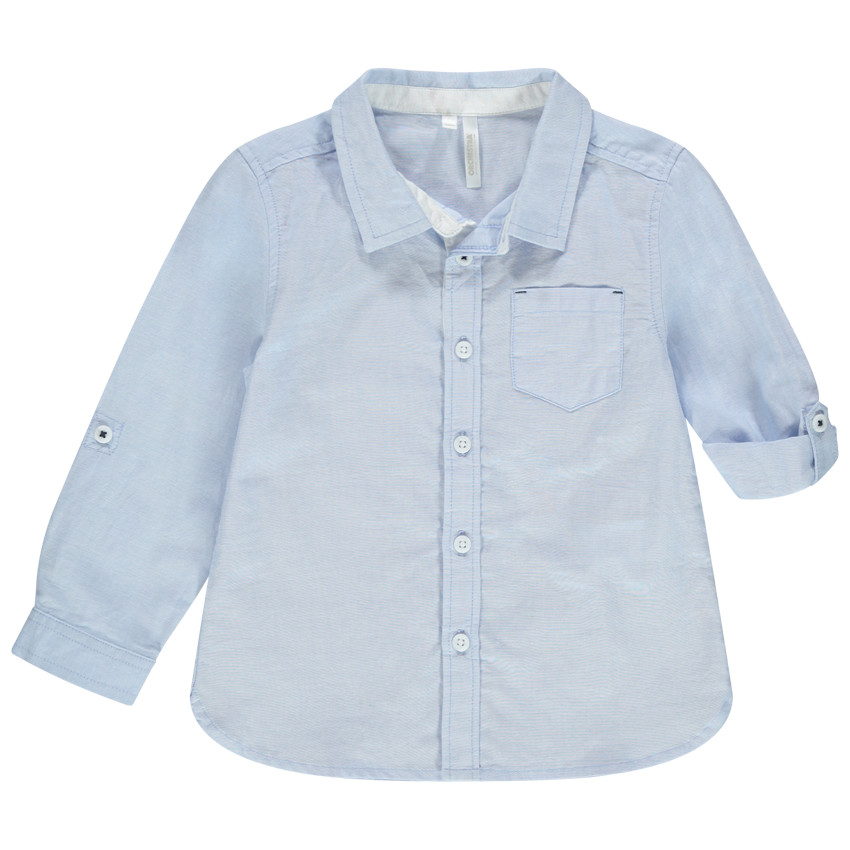 Μακρυμάνικο μακρυμάνικο πουκάμισο με τσέπη στο στήθος 