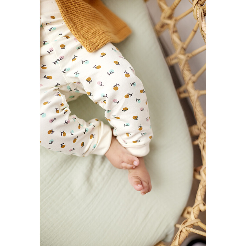 Σετ από 2 κολάν με σχέδιο φρούτα και λαγουδάκια για bebe κορίτσι 