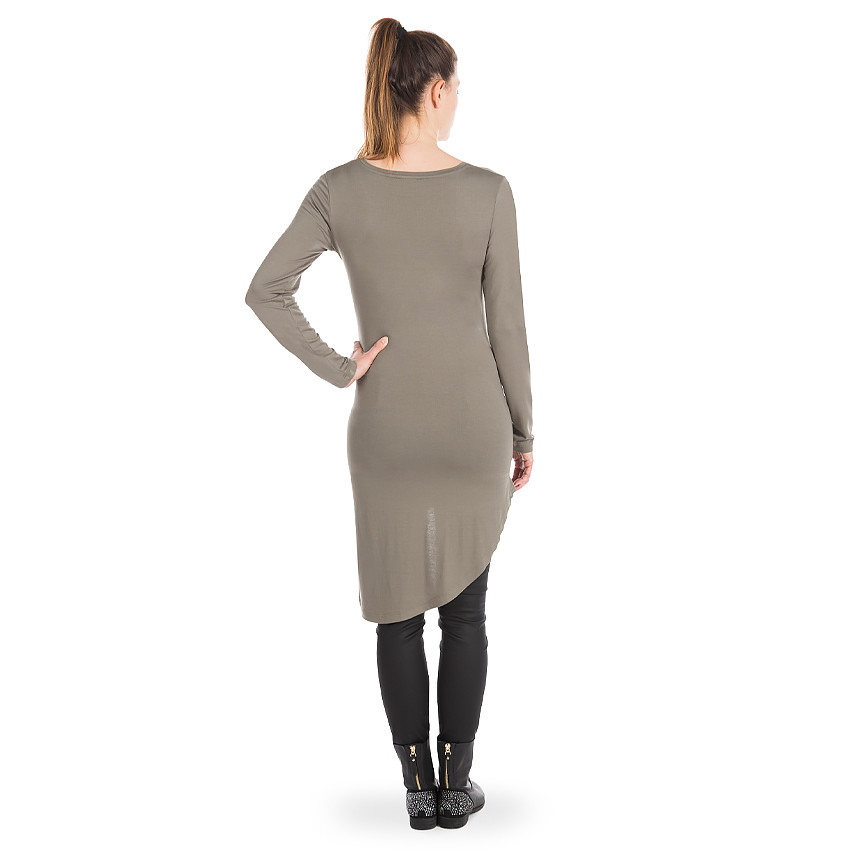 Tunique de grossesse asymétrique manches longues 