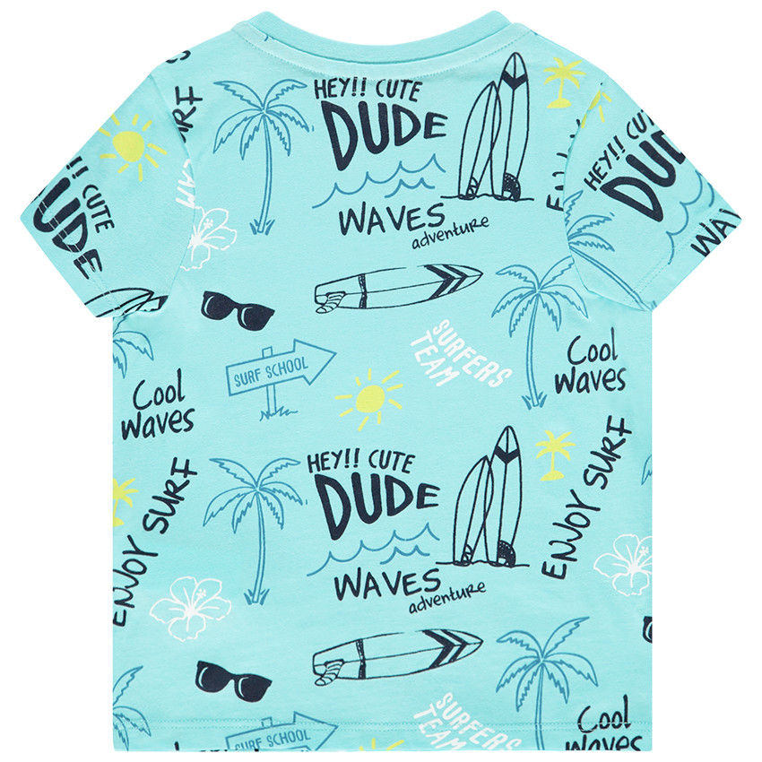 T-shirt κοντομάνικο με σχέδιο φαντεζί 