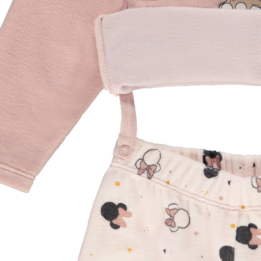Pyjama 2 pièces t-shirt + pantalon en velours imprimé Minnie Disney pour bébé fille Main Pyjama 2 pièces t-shirt + pantalon en velours imprimé Minnie Disney pour bébé fille