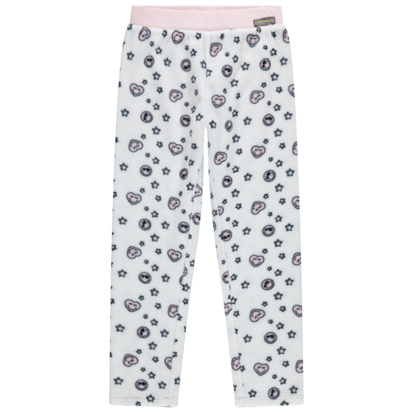 Pyjama en polaire avec Smiley brodé sur le devant 