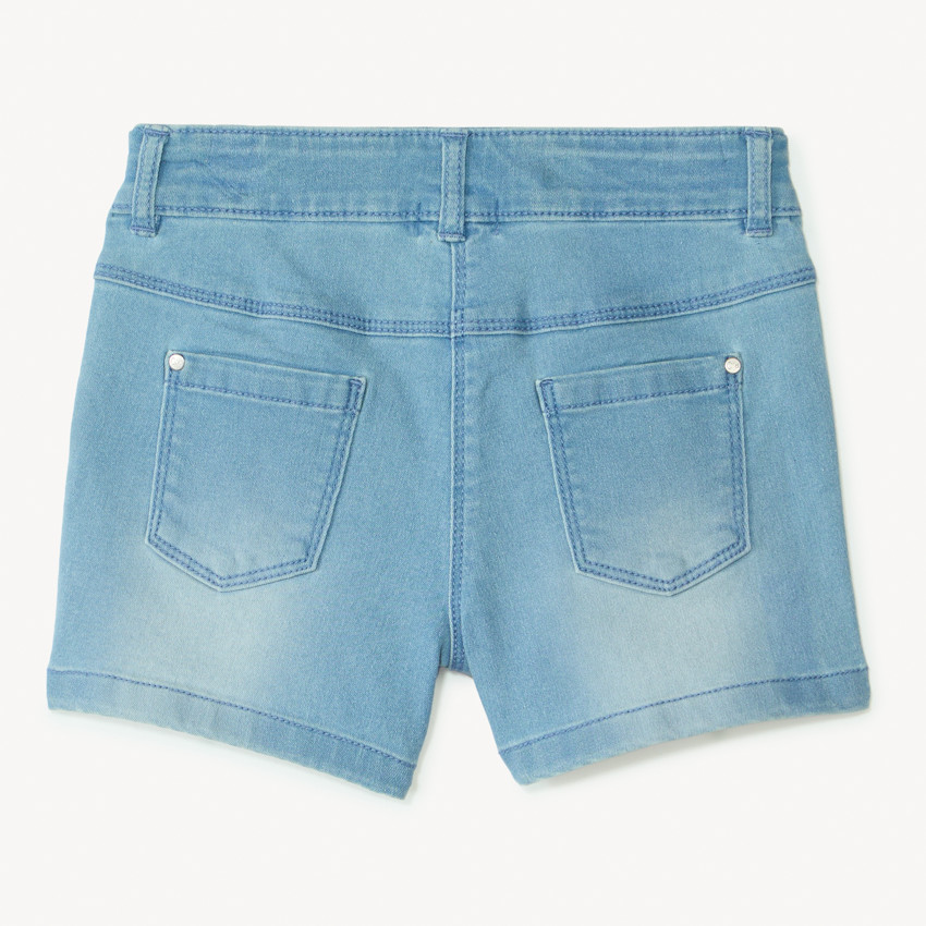 Σορτς από denim με εφέ ξεθωριασμένο για κορίτσι 