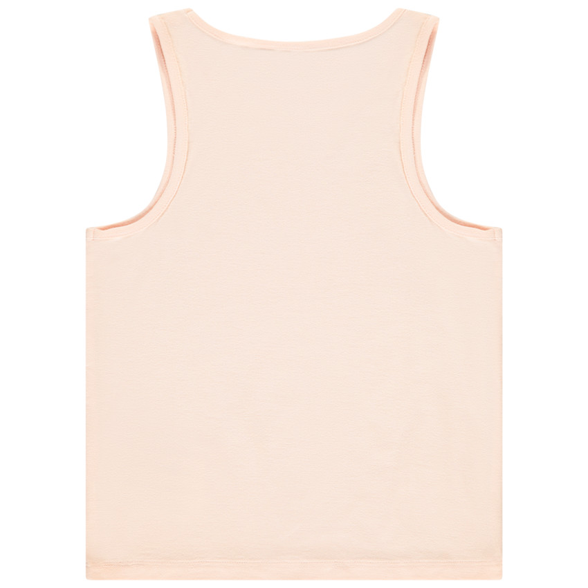 Αμάνικο μπλουζάκι από jersey slub με φαντεζί τύπωμα για κορίτσι 