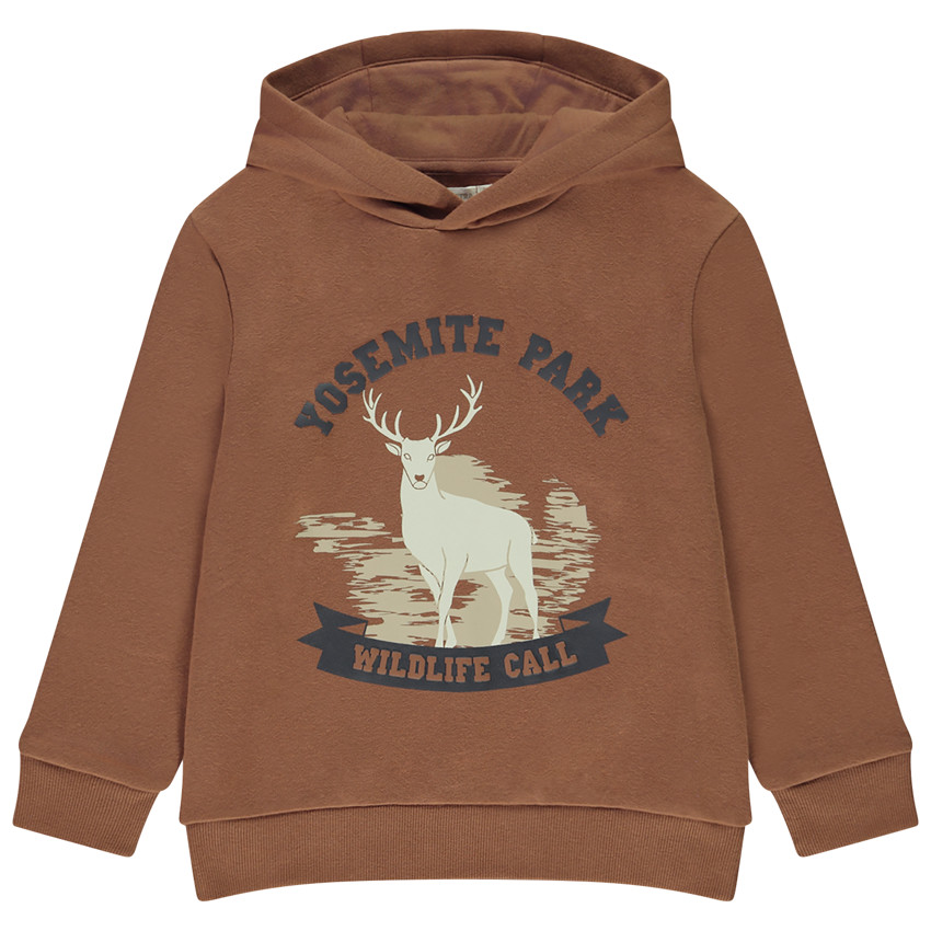 Φούτερ με κουκούλα και φαντεζί σχέδιο για αγόρι 