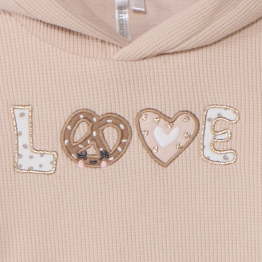 Σύνολο jogging από βελούδο σε σχήμα κηρήθρας για κορίτσι μωρό 