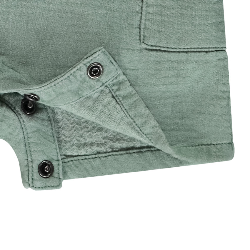 Σετ 2 τμχ. με κεντημένη σαλοπέτα για μωρό αγόρι 