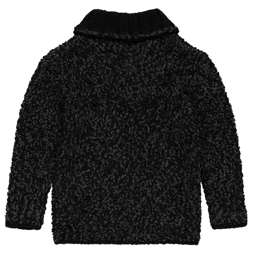 Φαντεζί πλεκτό πουλόβερ με γιακά σάλι 