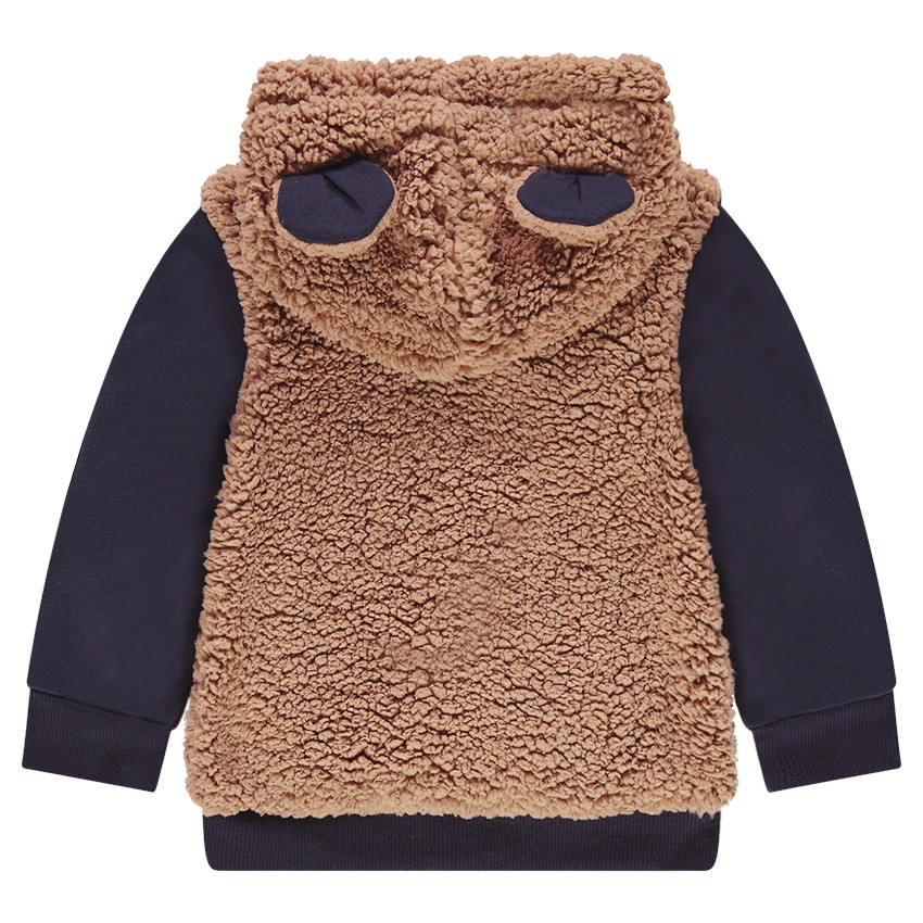 Φούτερ από sherpa με κουκούλα και ραμμένα αυτάκια ©Paddington  