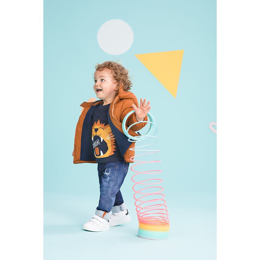 Φούτερ  molleton με φαντεζί τύπωμα λιοντάρι 