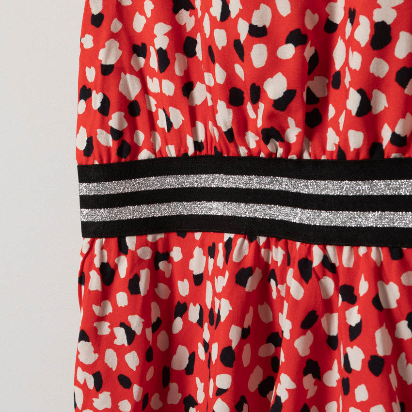 Robe manches courtes à imprimé graphique et taille élastiquée  Additional Robe manches courtes à imprimé graphique et taille élastiquée