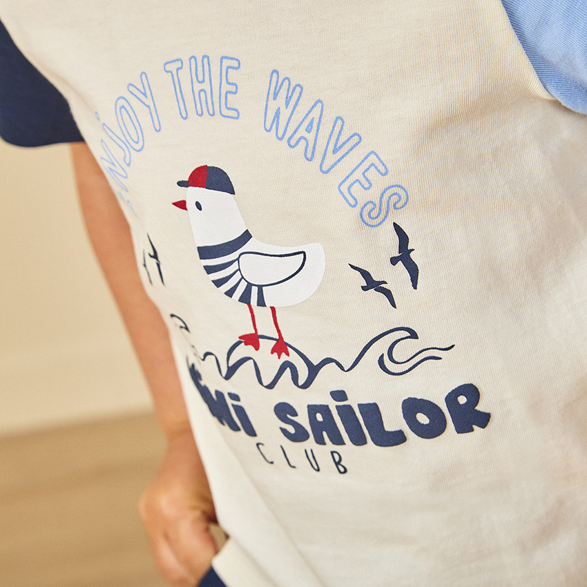 "Σετ 2 τμχ. με εφέ color block για μωρό αγόρι" 