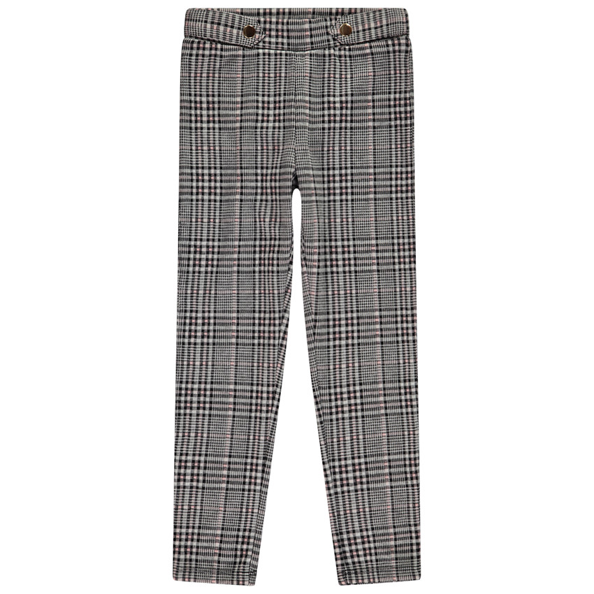 Λεγκινγκ Μιλάνο με καρό σχέδιο και διακοσμητικές λεπτομέρειες για κορίτσι 