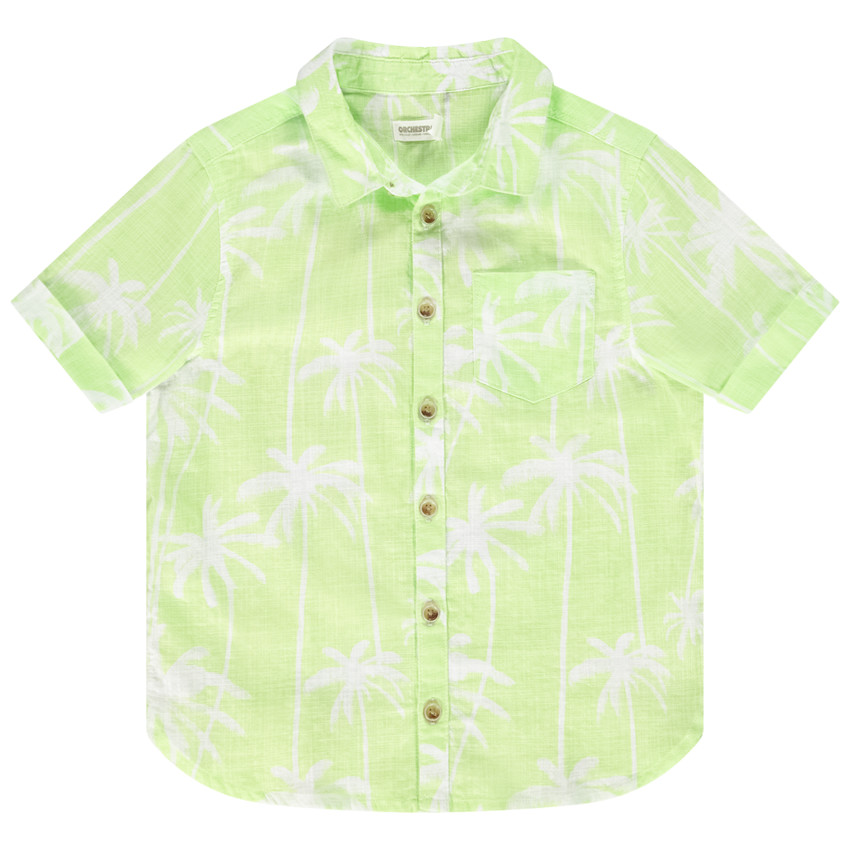 Κοντομάνικη πουκάμισο με σχέδιο φοίνικες για αγόρι 