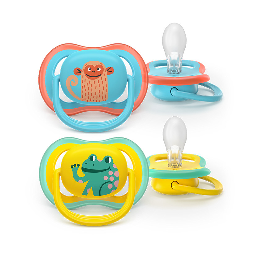 Lot de 2 sucettes Ultra Air en silicone 18M+ 