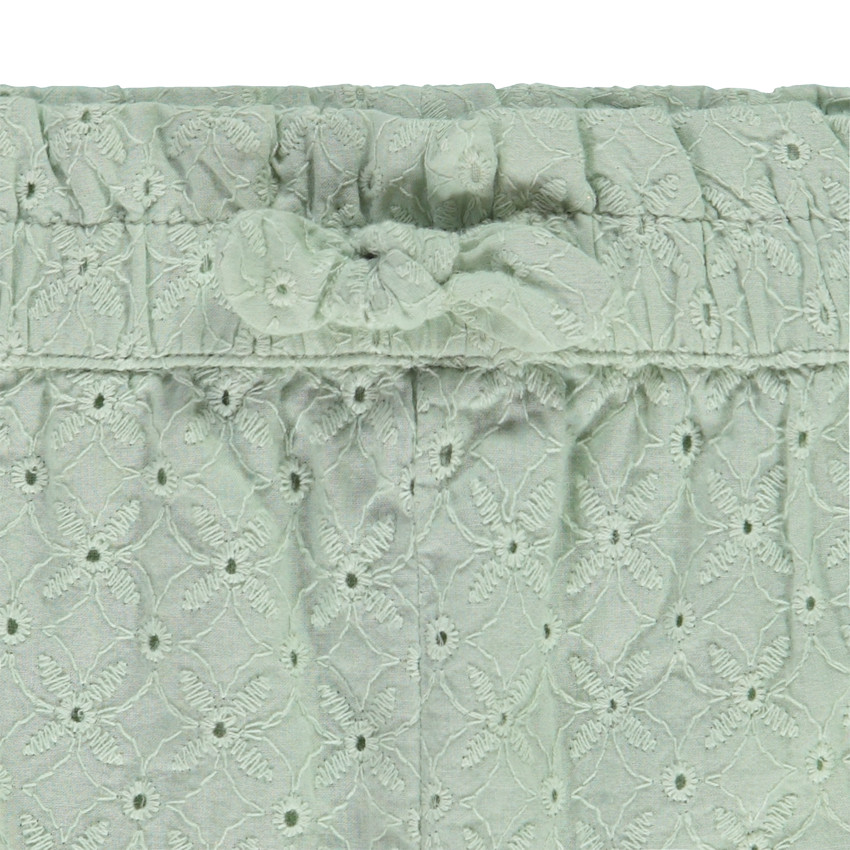 Σορτς μονόχρωμο με δαντέλα για bebe κορίτσι 