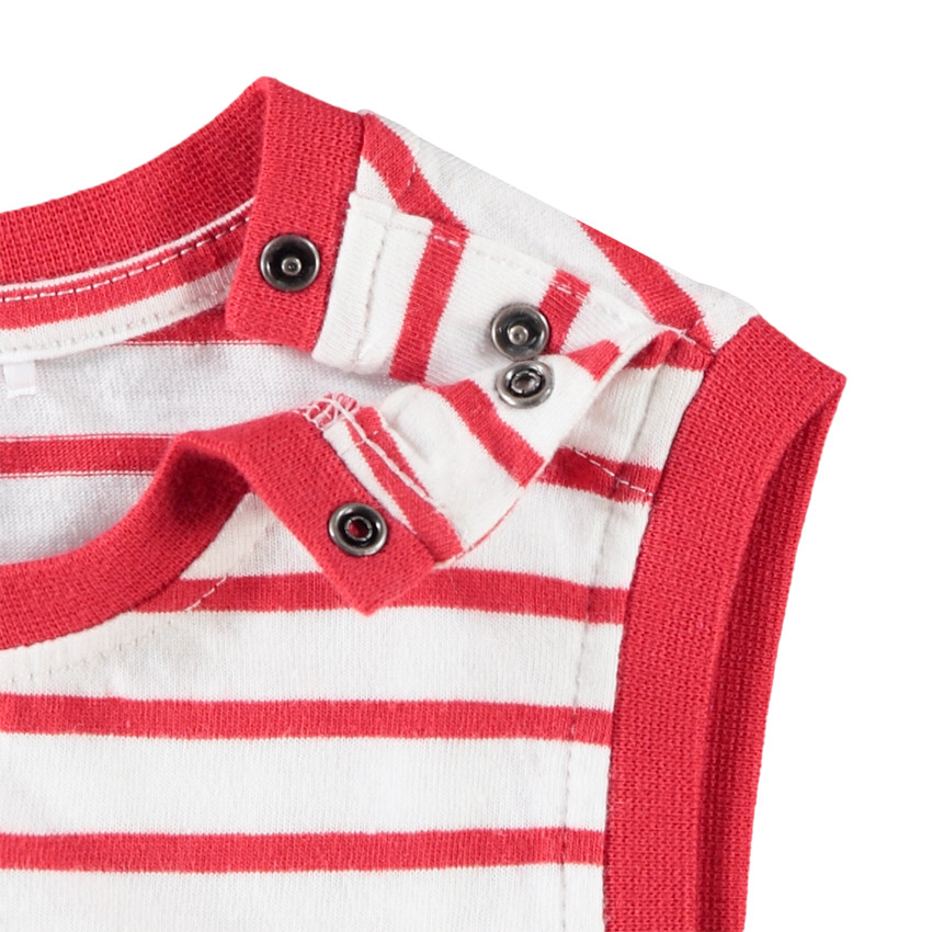 Ensemble débardeur rayé + short uni pour bébé garçon  