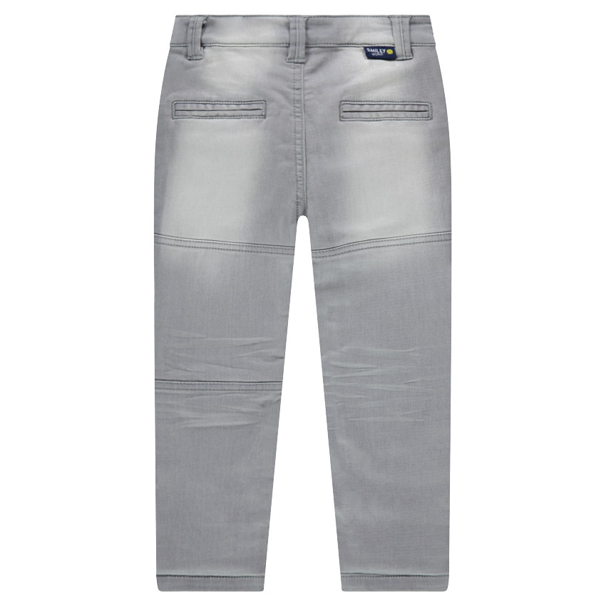 Παντελόνι από φανέλα με όψη used ντένιμ και στάμπες ©Smiley 