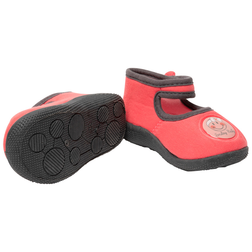 Βρεφικά παπουτσάκια babies jersey με badge Smiley Baby 