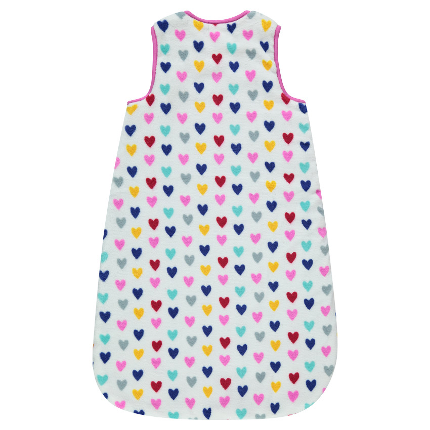 Turbulette sans manches en sherpa imprimée coeurs  Additional Turbulette sans manches en sherpa imprimée coeurs