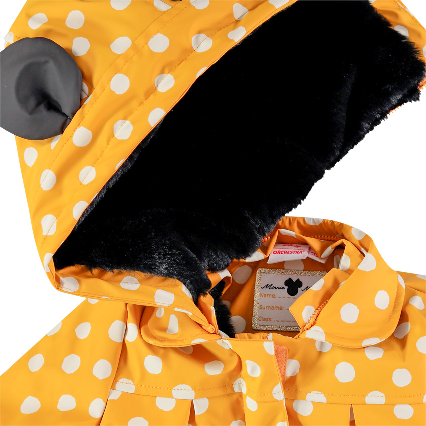 Parka πουά με επένδυση  sherpa και σχέδιο Minnie Disney 