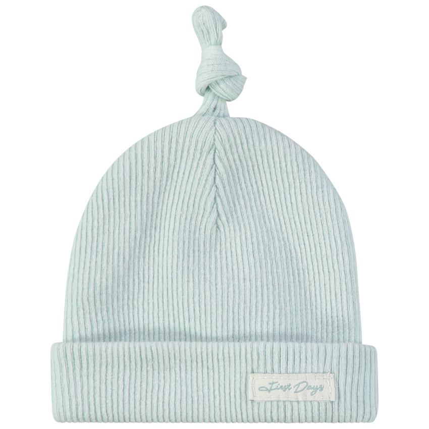 Σκουφάκι γέννησης σε côtelé με effet δεμένο για bebe 